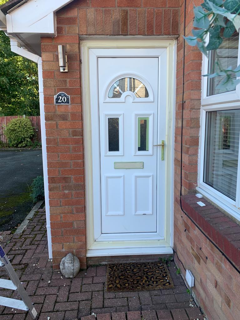 UPVC door before respray