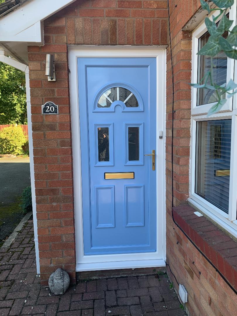 UPVC door after respray